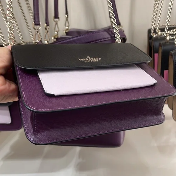 Kate Spade Remi Flap Chain Crossbody 
Colorblock 
Ripe Plum - Picture 4 of 16